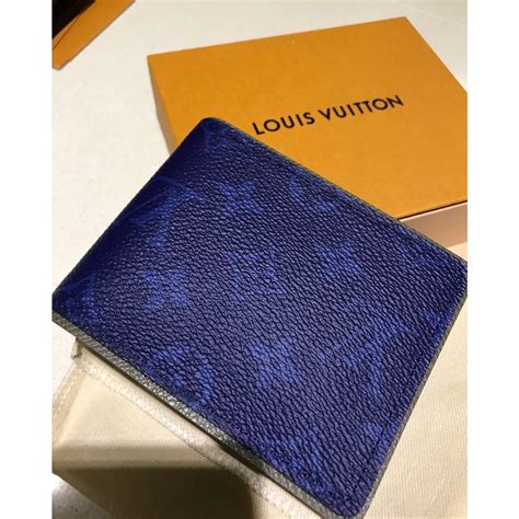 limited edition lv wallet blue|louis vuitton men's wallet blue.